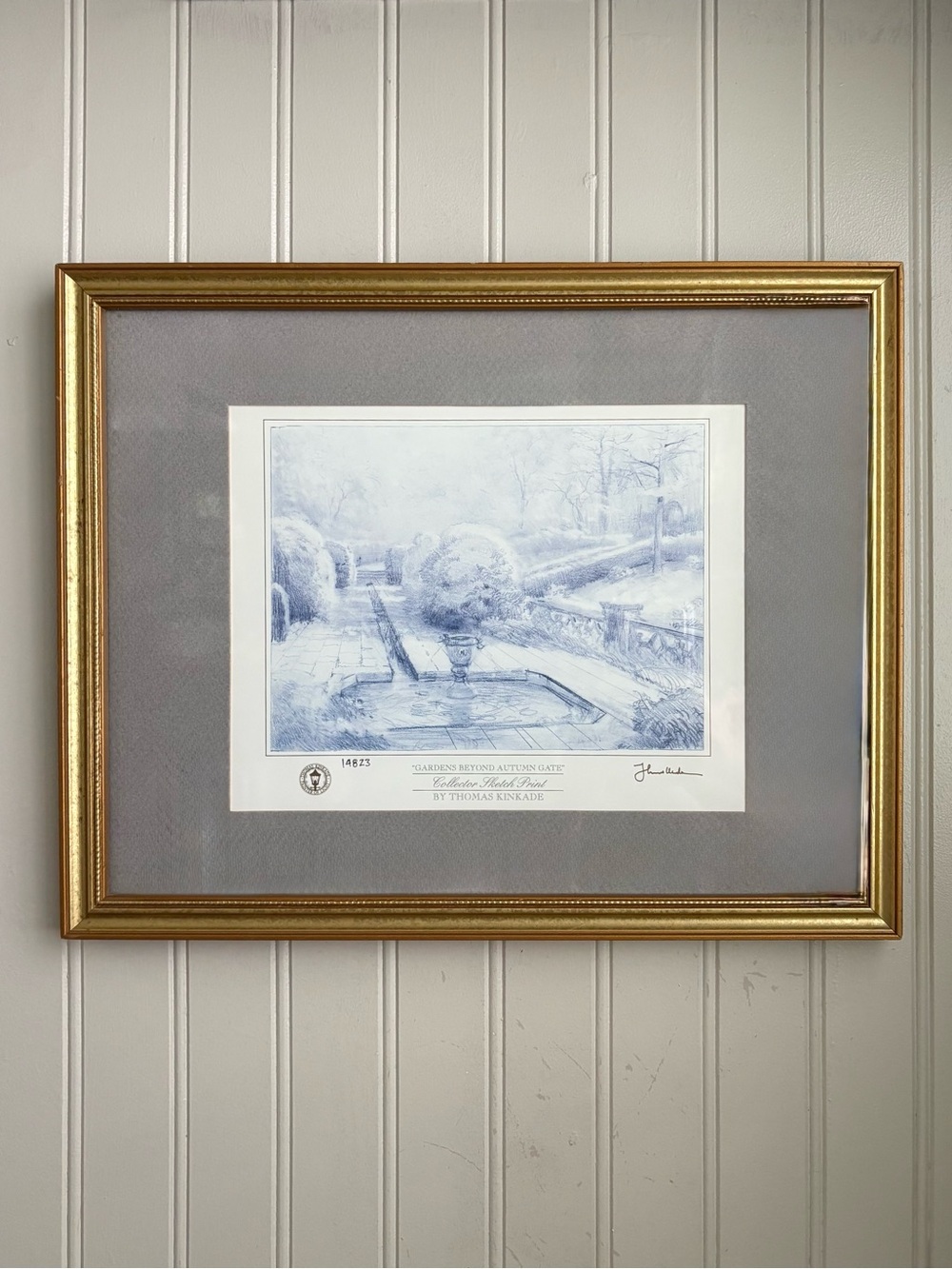 Vintage Thomas Kinkade Limited Edition Framed Collector Sketch Lithograph Print